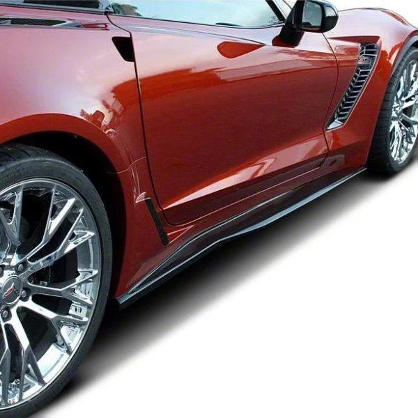 APR Performance Side Rocker Extensions; Carbon Fiber (15-19 Corvette C7 Z06)