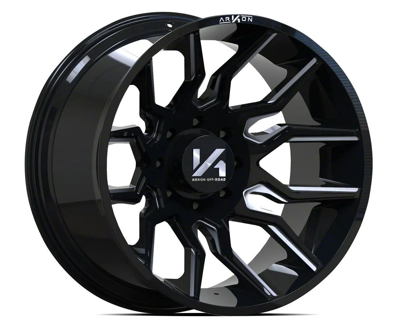 Arkon Off-Road Roosevelt Gloss Black with Milled Edges 6-Lug Wheel; 20x10; -25mm Offset (19-26 Sierra 1500)