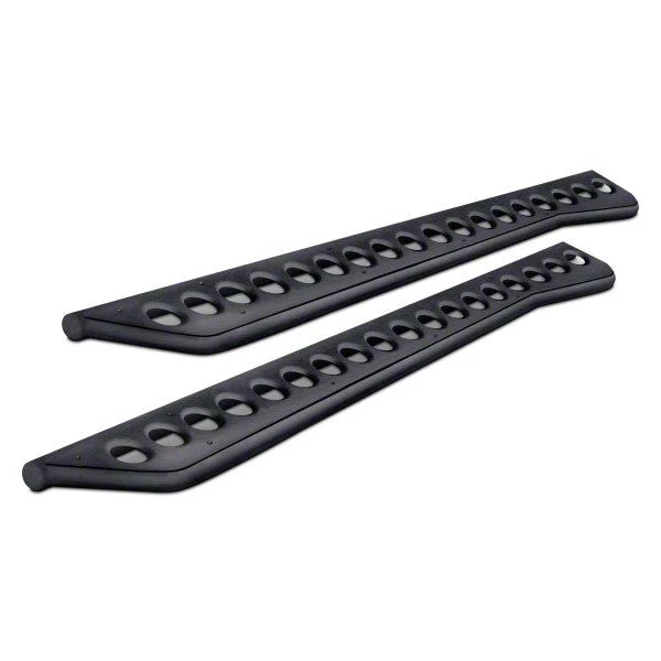RS Series Running Boards; Textured Black (07-19 Silverado 3500 HD Extended/Double Cab)