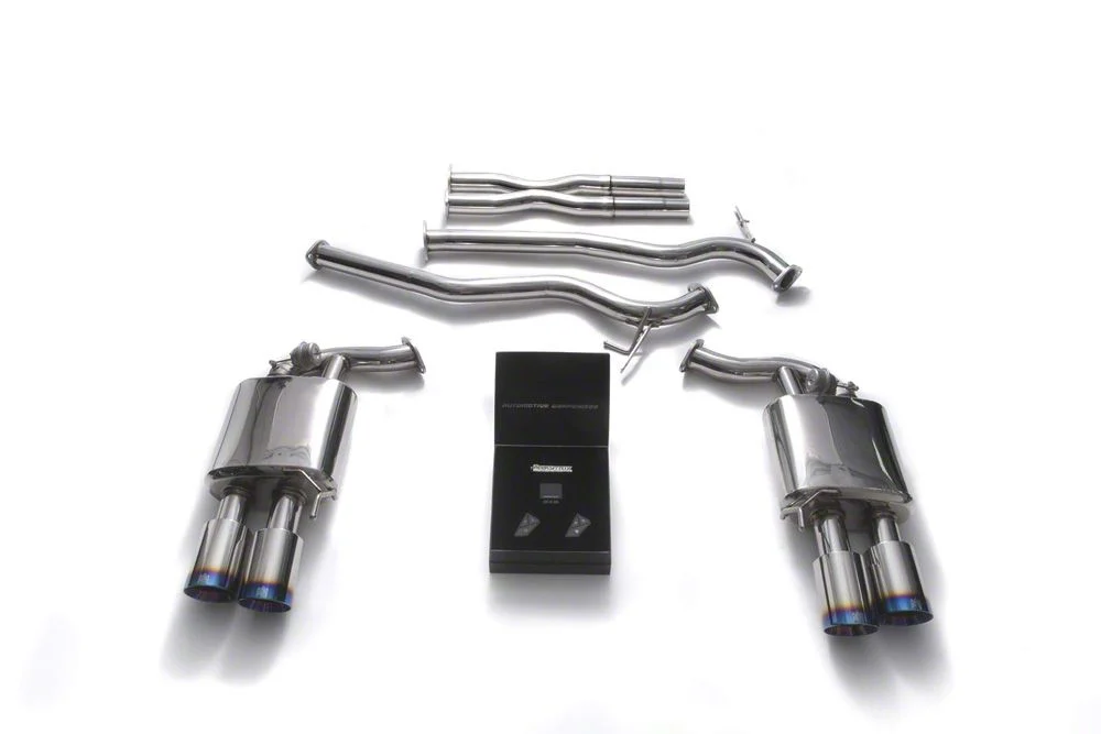Armytrix Valvetronic Cat-Back Exhaust System with Blue Coated Tips (18-23 Mustang GT Fastback w/o Active Exhaust)