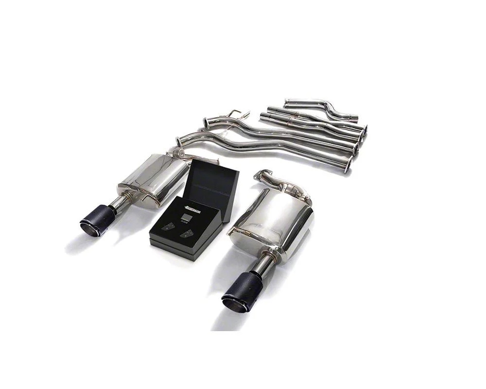 Armytrix Valvetronic Cat-Back Exhaust System with Carbon Fiber Tips (15-17 Mustang GT Fastback)