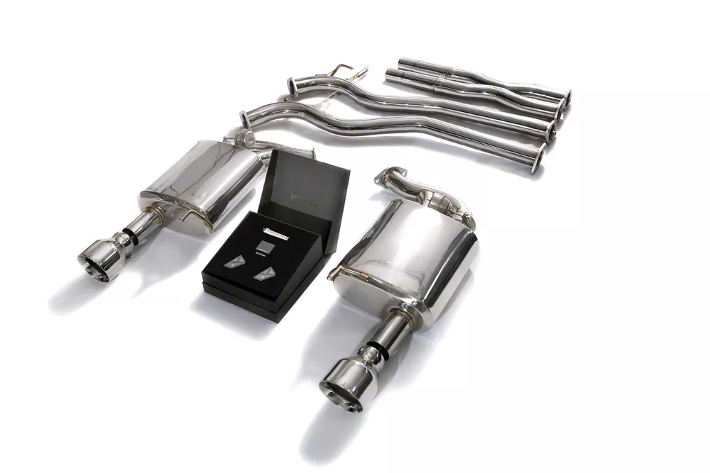 Armytrix Valvetronic Cat-Back Exhaust System with Chrome Silver Tips (15-17 Mustang GT Fastback)