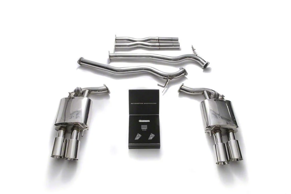 Armytrix Valvetronic Cat-Back Exhaust System with Chrome Silver Tips (18-23 Mustang GT Fastback w/o Active Exhaust)