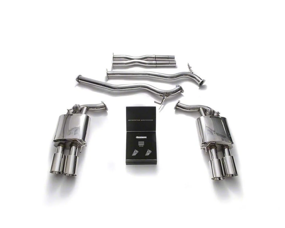 Armytrix Valvetronic Cat-Back Exhaust System with Chrome Silver Tips (18-23 Mustang GT Convertible w/o Active Exhaust)