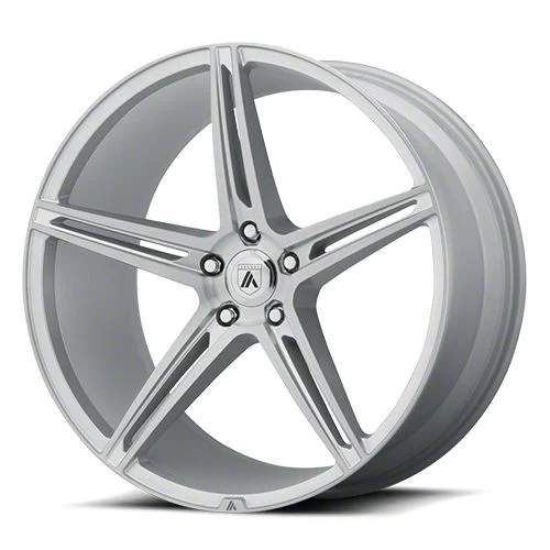 Asanti Alpha 5 Brushed Silver Wheel; 20x9; 15mm Offset (11-23 RWD Charger, Excluding Widebody)