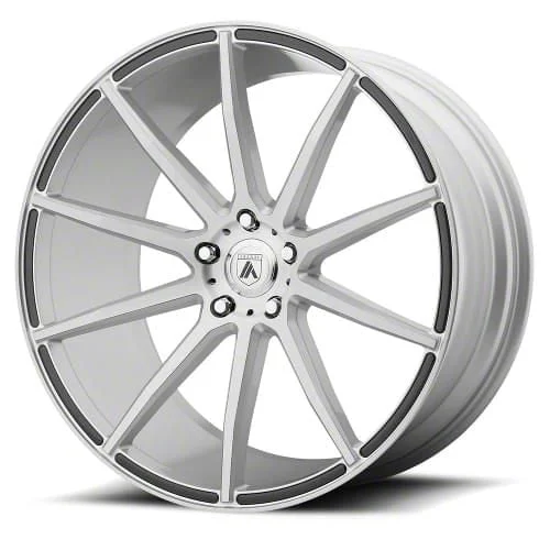 Asanti Aries Brushed Silver Wheel; 22x9; 15mm Offset (08-23 RWD Challenger, Excluding Widebody)