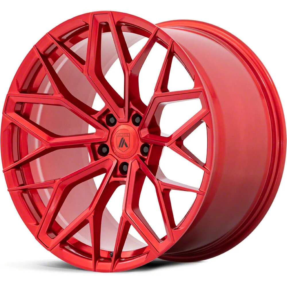 Asanti Mogul Candy Red Wheel; Rear Only; 20x11; 22mm Offset (08-23 RWD Challenger, Excluding Widebody)
