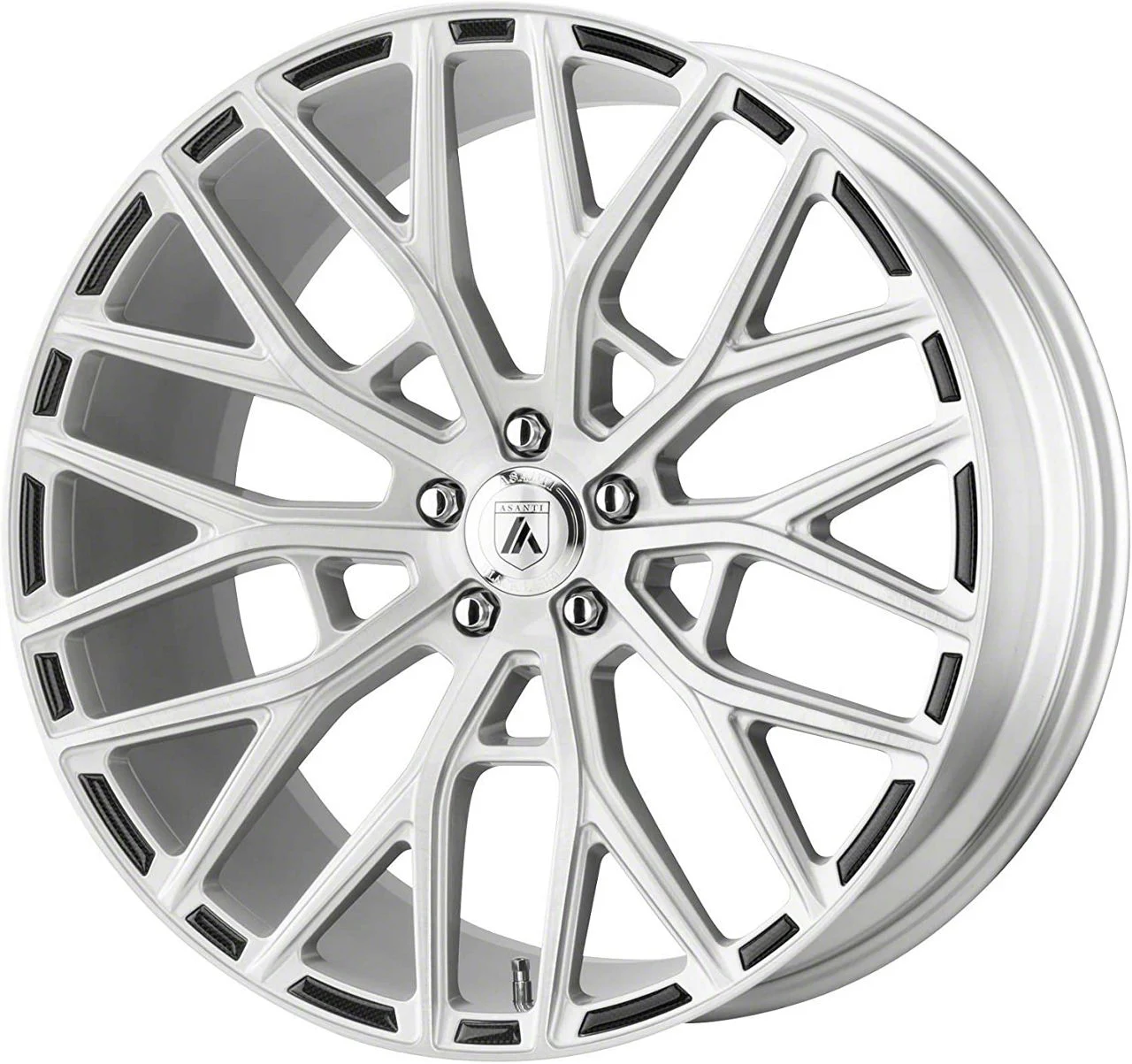 Asanti Leo Brushed Silver Wheel; Rear Only; 20x10.5; 20mm Offset (06-10 RWD Charger)