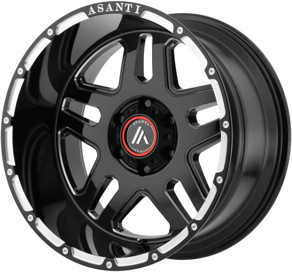 Asanti Enforcer Gloss Black Milled 6-Lug Wheel; 20x9; 18mm Offset (19-23 Ranger)