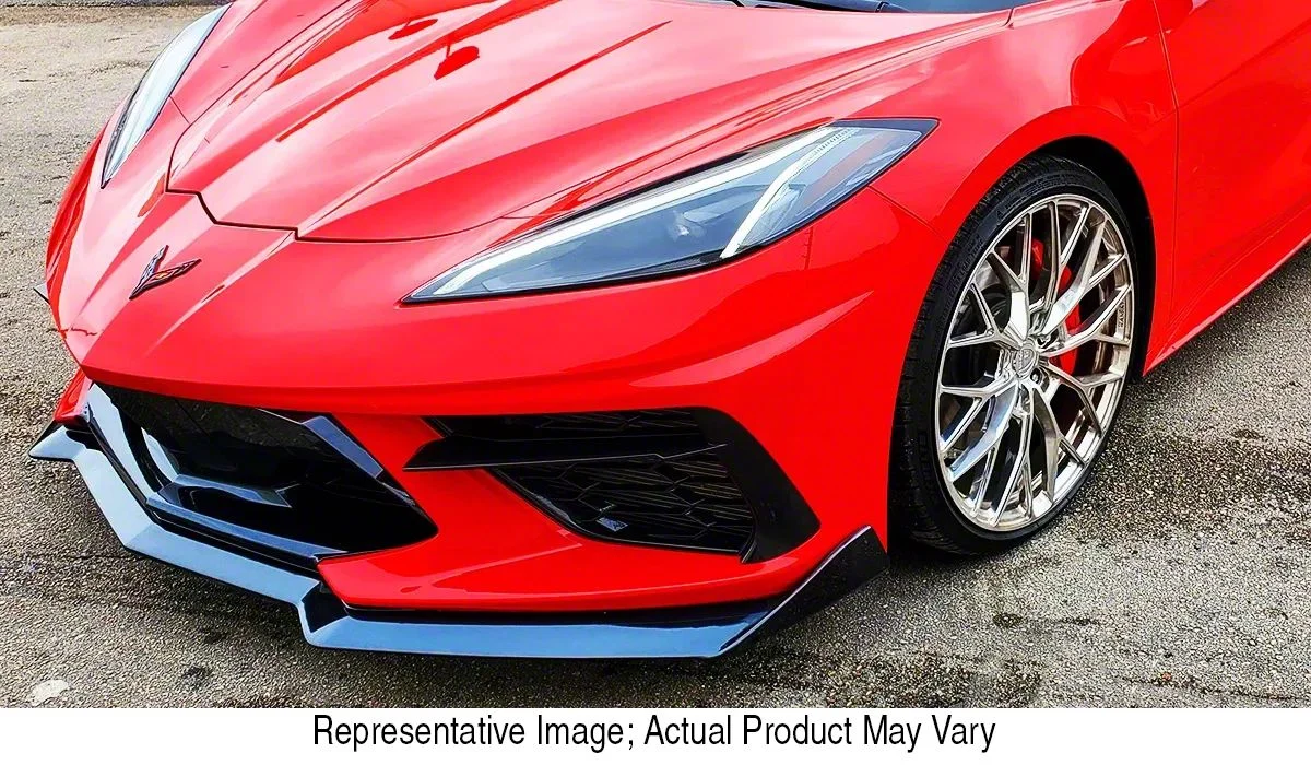Atomic 6 Carbon SV7 Style Front Splitter; Carbon Flash Metallic (20-26 Corvette C8)