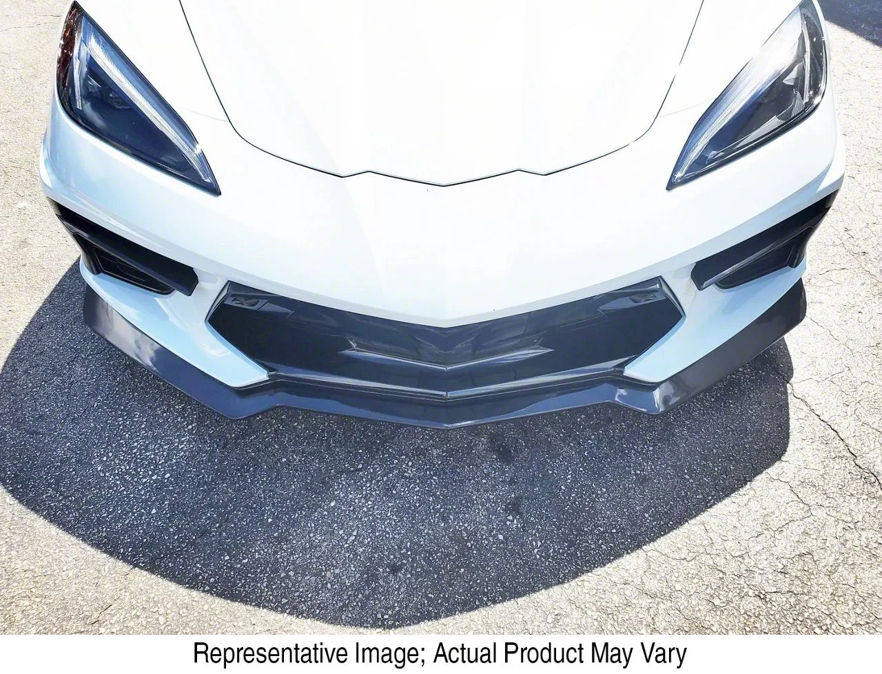 Atomic 6 Carbon V2.0 Wingless Front Splitter; Carbon Flash Metallic (20-26 Corvette C8)