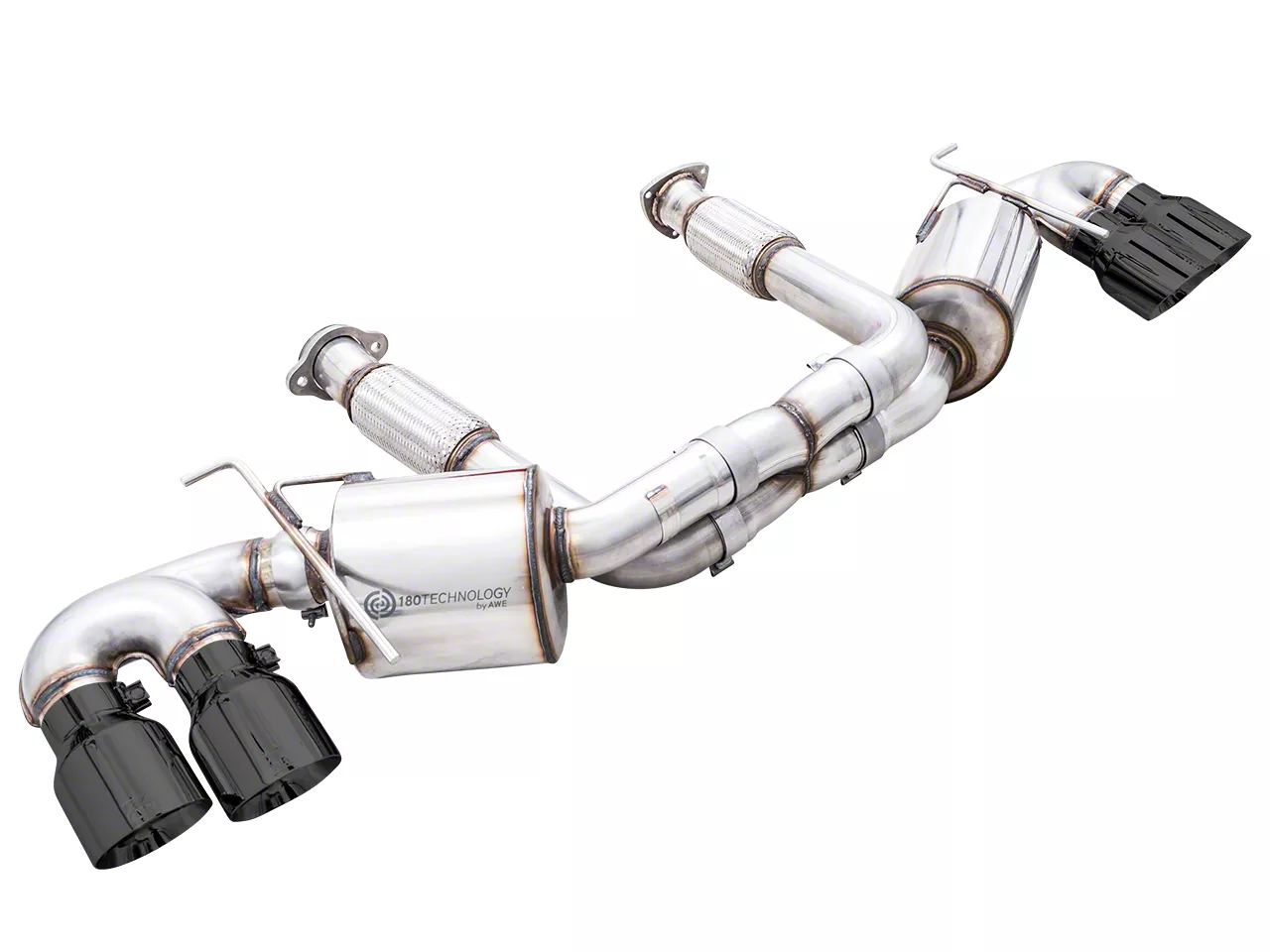 AWE Touring Edition Cat-Back Exhaust with Quad Diamond Black Tips (20-26 6.2L Corvette C8)