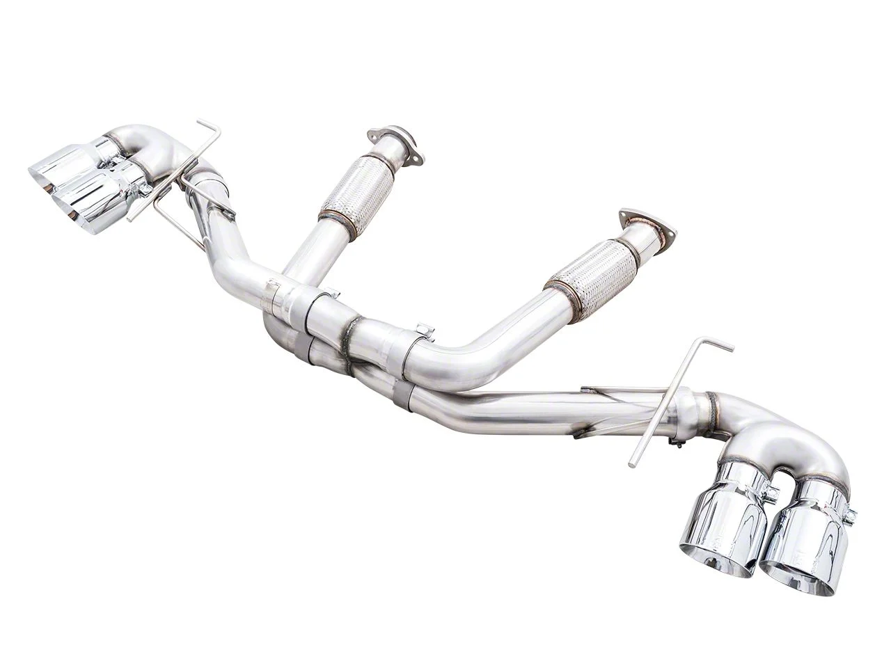 AWE Track Edition Cat-Back Exhaust with Quad Chrome Silver Tips (20-26 6.2L Corvette C8)