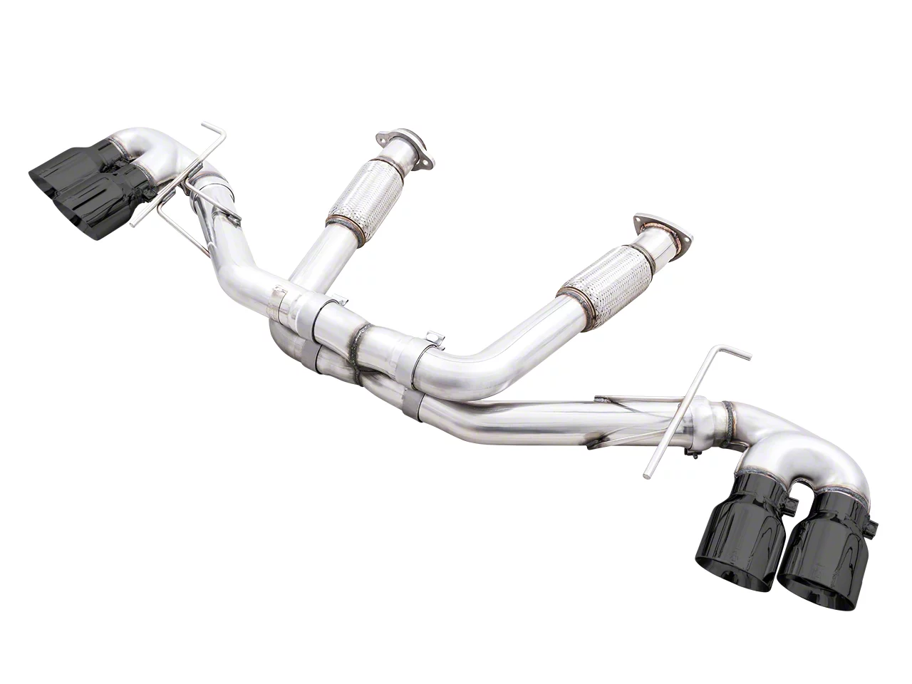 AWE Track Edition Cat-Back Exhaust with Quad Diamond Black Tips (20-26 6.2L Corvette C8)