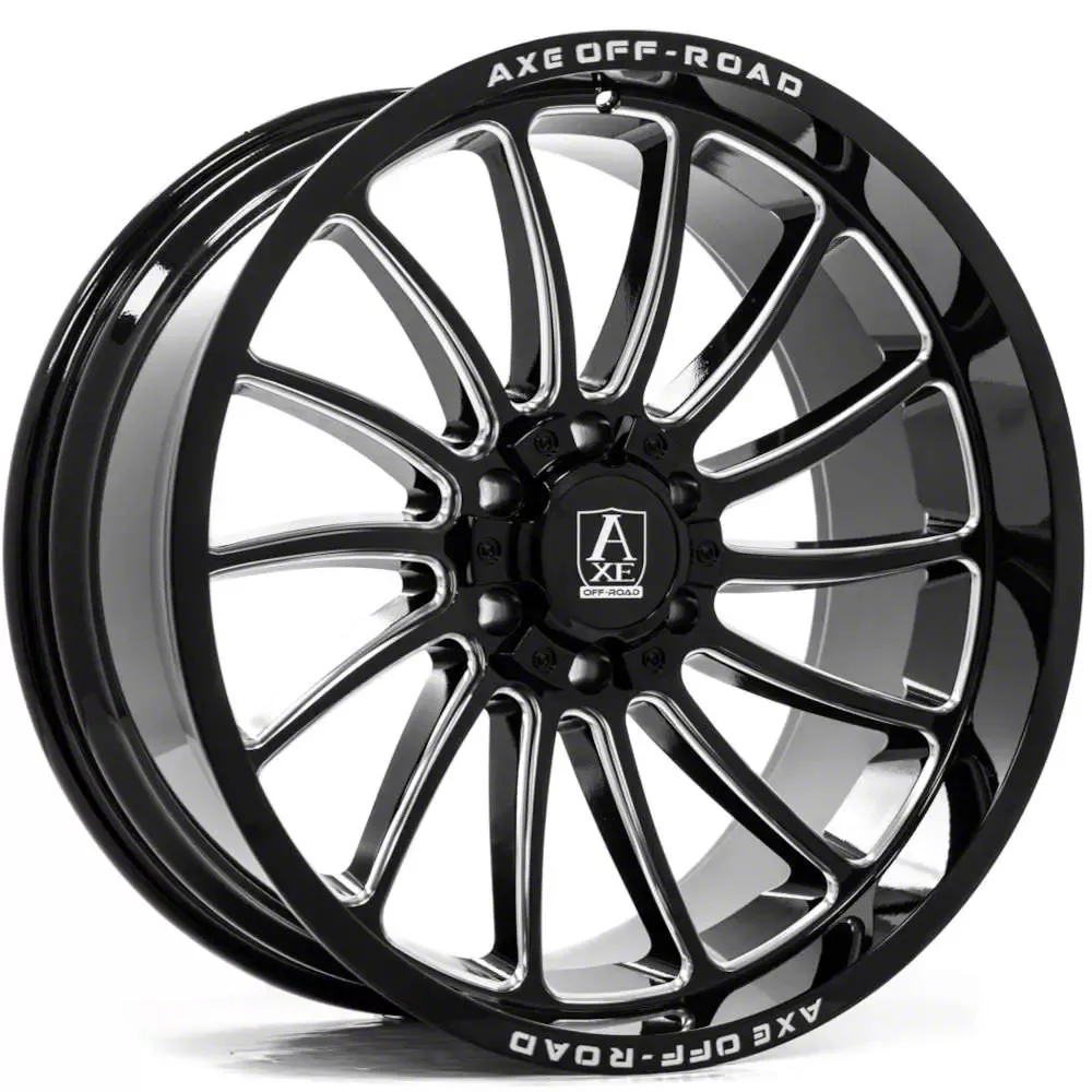 Axe Wheels Chronus Gloss Black Milled 6-Lug Wheel; 20x10; -19mm Offset (07-13 Sierra 1500)
