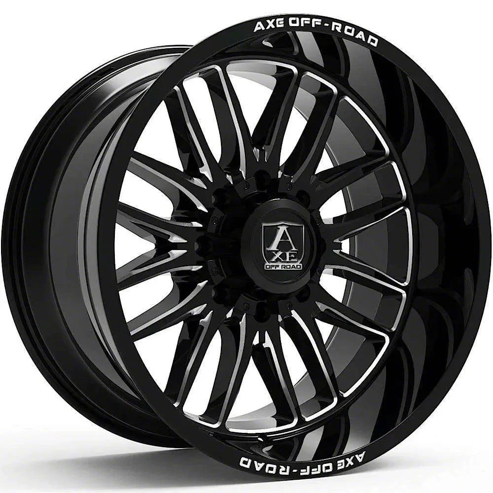 Axe Wheels Hades Gloss Black Milled 6-Lug Wheel; 20x10; -19mm Offset (14-18 Sierra 1500)