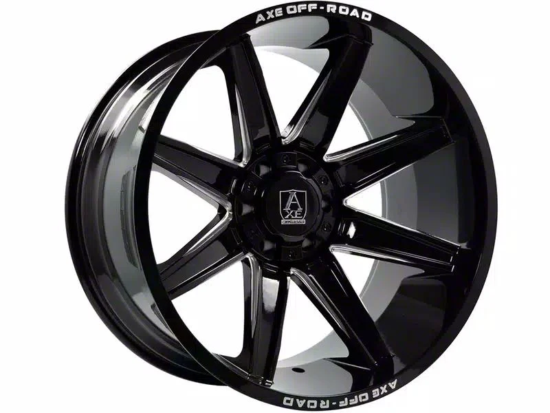 Axe Wheels Atremis Gloss Black Milled 6-Lug Wheel; 20x10; -19mm Offset (15-20 Tahoe)