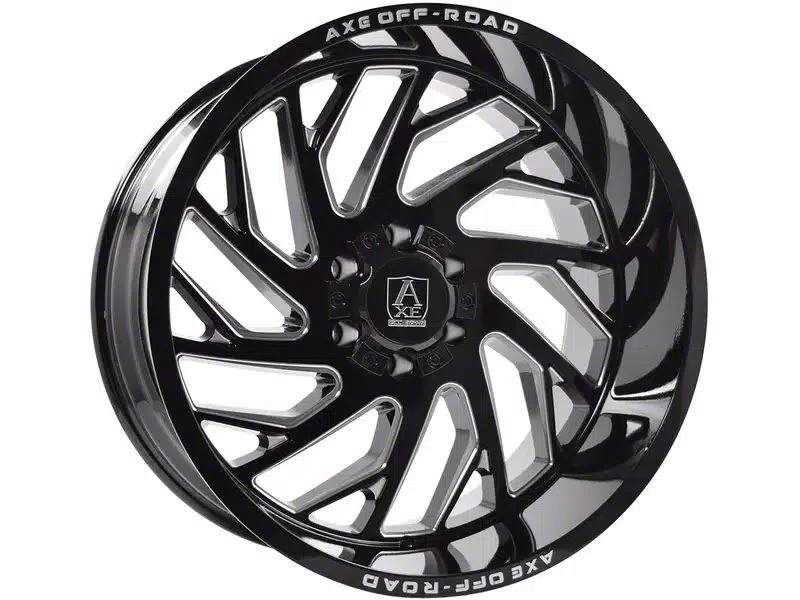 Axe Wheels Zeus Gloss Black Milled 6-Lug Wheel; 20x10; -19mm Offset (15-20 Tahoe)