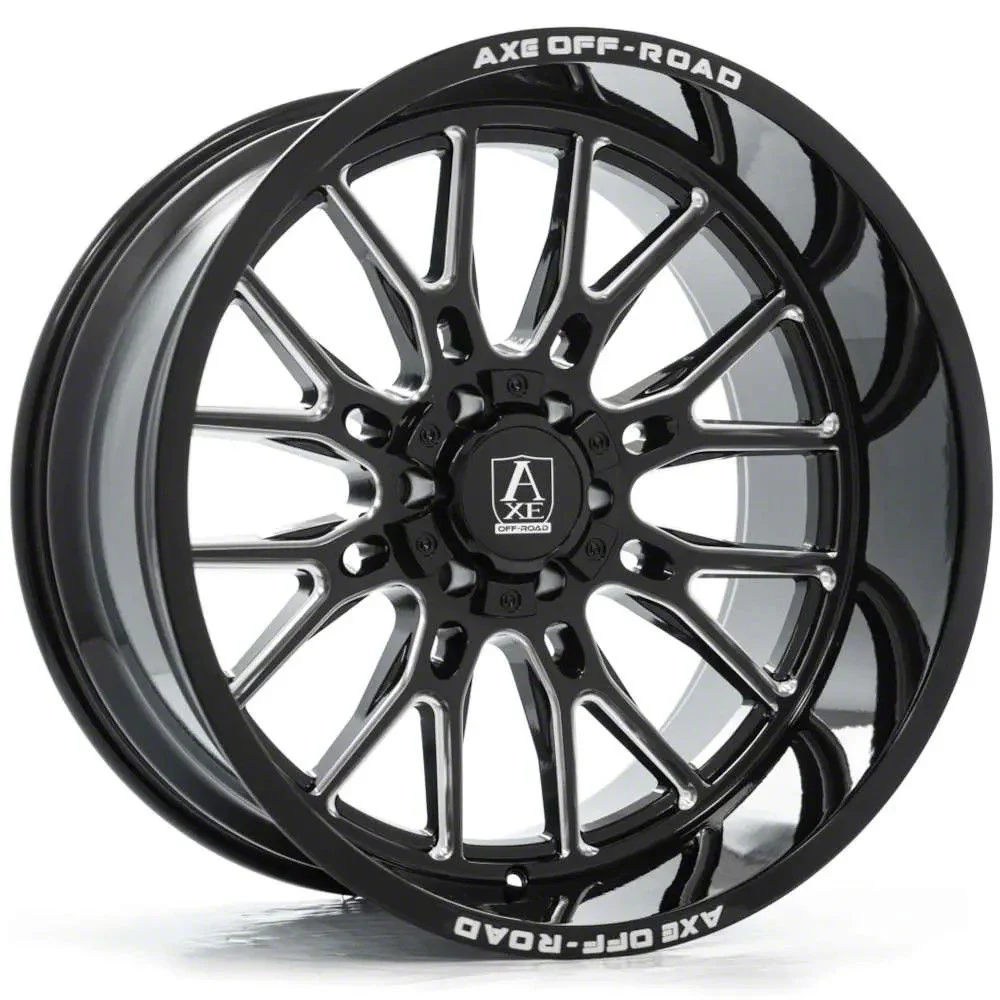 Axe Wheels Atlas Gloss Black Milled 6-Lug Wheel; 20x10; -19mm Offset (19-26 Sierra 1500)