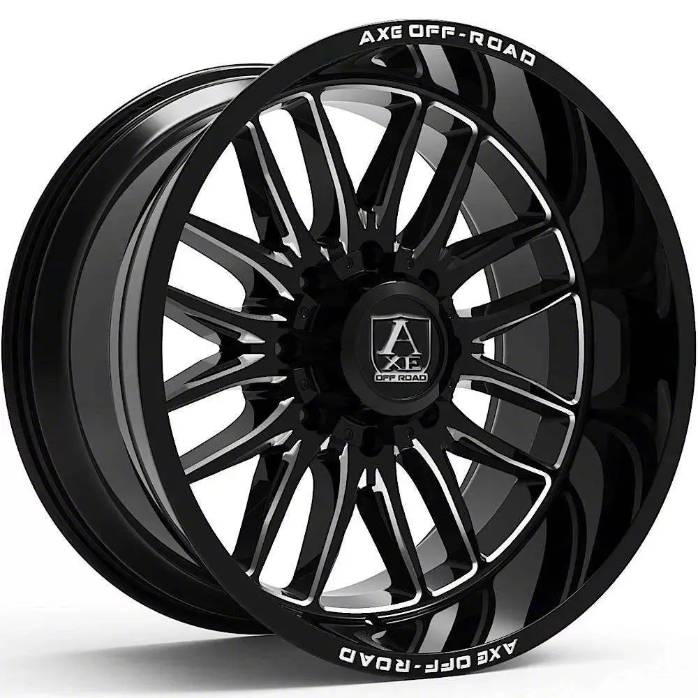 Axe Wheels Hades Gloss Black Milled 6-Lug Wheel; 20x10; -19mm Offset (19-26 Sierra 1500)