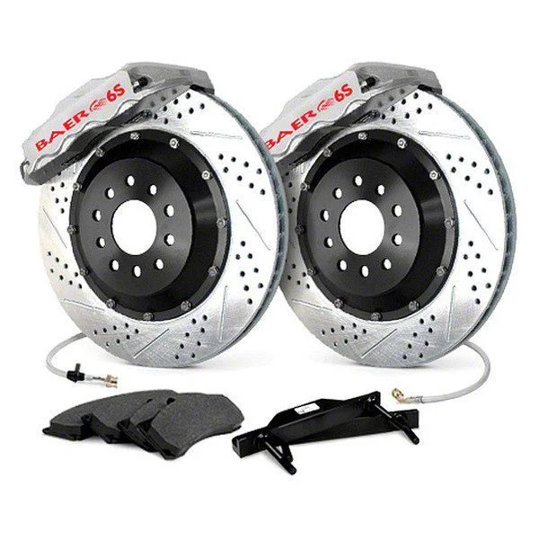 Baer Extreme+ Front Big Brake Kit with 15-Inch Rotors; Silver Calipers (10-15 Camaro SS)