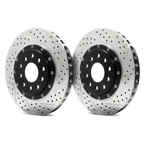 Baer EradiSpeed+ 2-Piece Performance Drilled and Slotted Rotors; Rear Pair (06-13 Corvette C6 Z06; 10-13 Corvette C6 Grand Sport)