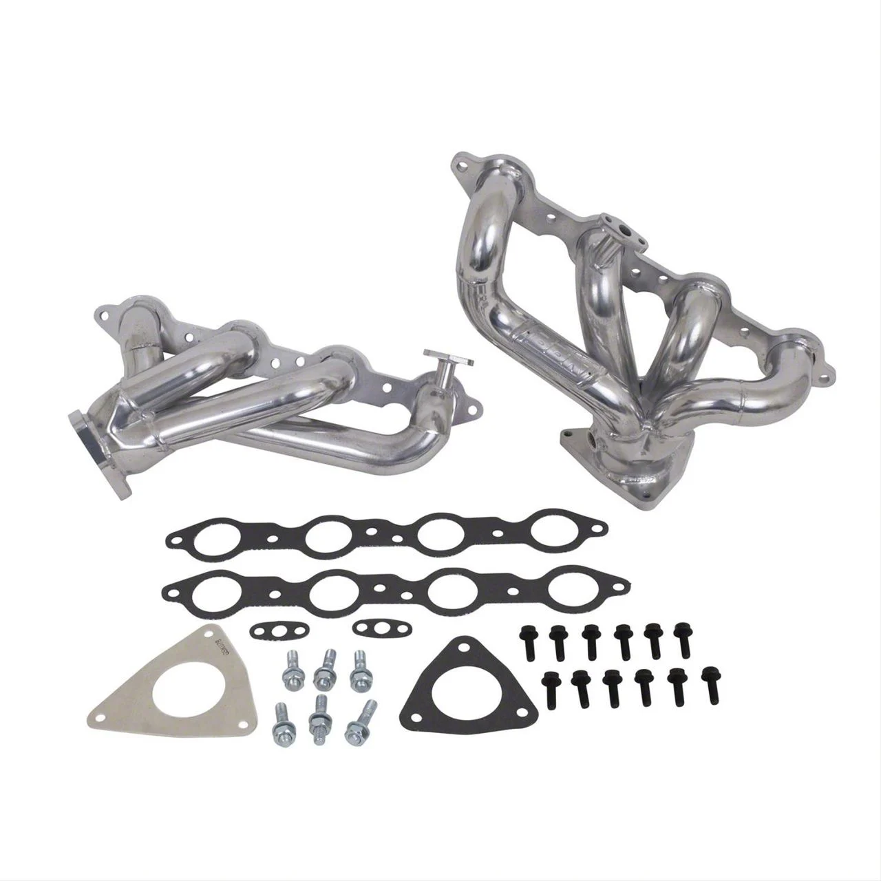 BBK 1-3/4-Inch Shorty Headers; Polished Silver Ceramic (01-02 5.7L Camaro)