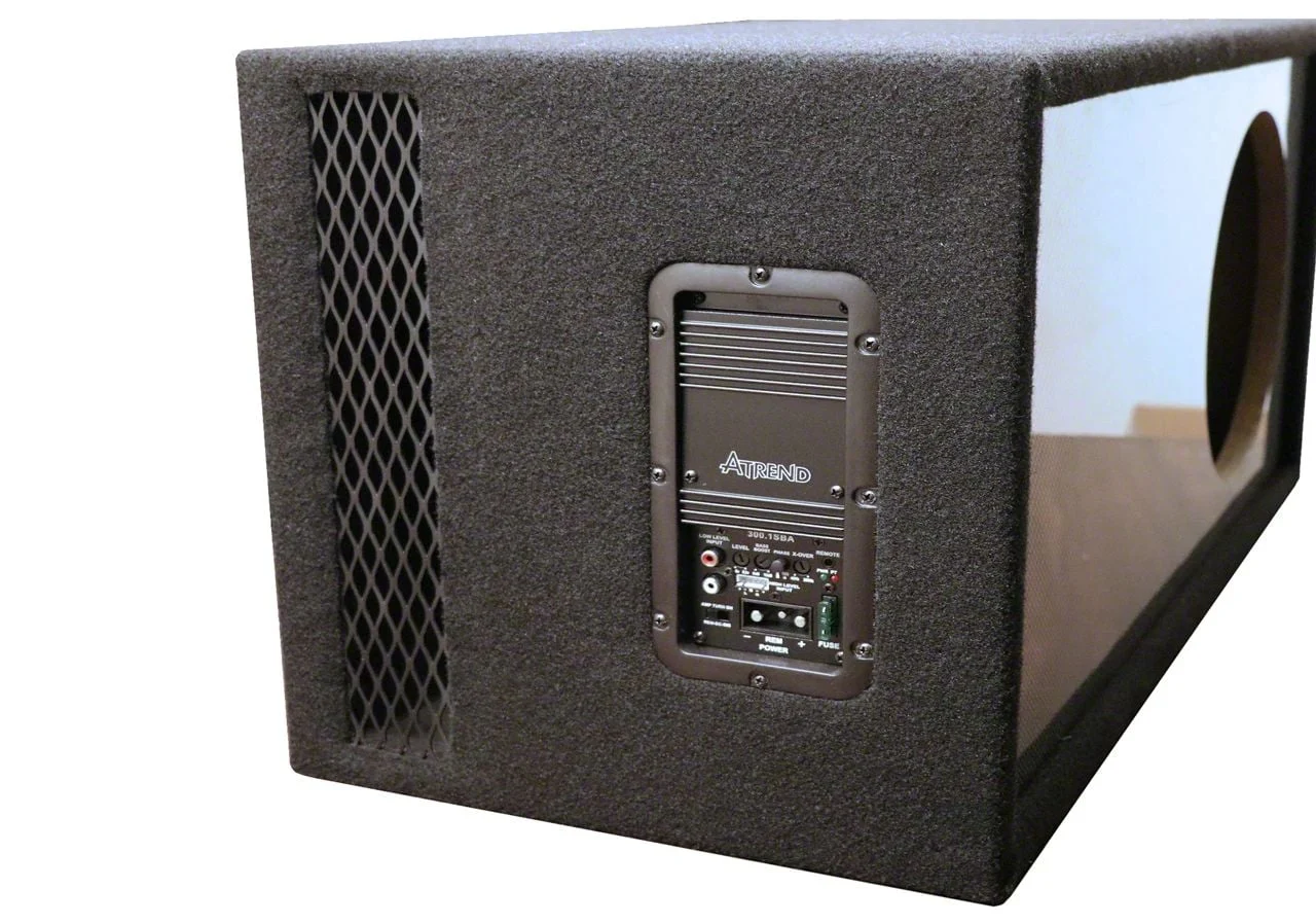 10-Inch Single SPL Vented with 300.1SBA Amp Subwoofer Enclosure (Universal; Some Adaptation May Be Required)