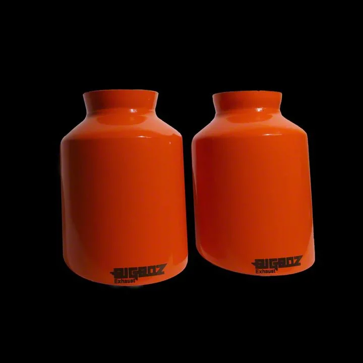 Bigboz Exhaust Bolt-On Exhaust Tips; 5-Inch; Gloss Orange (15-23 V8 HEMI Charger)