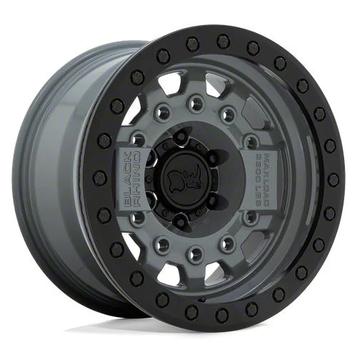 Black Rhino Avenger Beadlock Battleship Gray 6-Lug Wheel; 17x8.5; 0mm Offset (15-20 Tahoe)