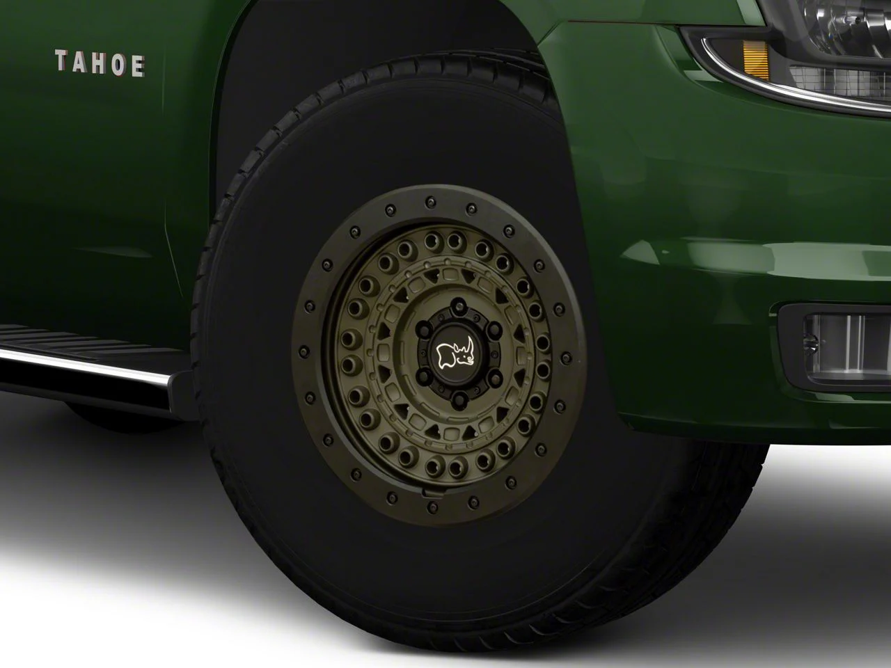 Black Rhino Barricade Olive Drab Green with Black Rock Guard 6-Lug Wheel; 17x8.5; 0mm Offset (15-20 Tahoe)
