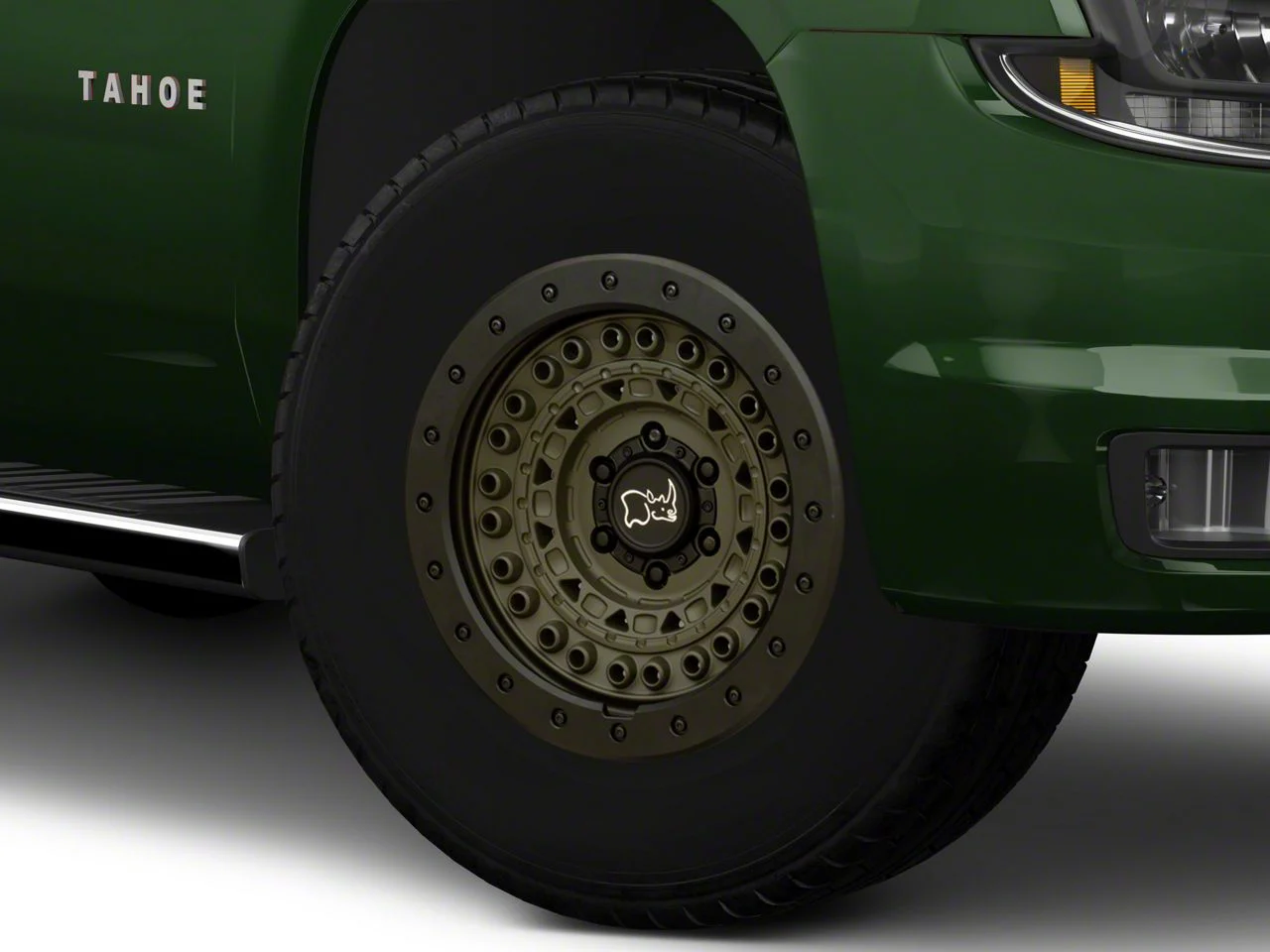 Black Rhino Barricade Olive Drab Green with Black Rock Guard 6-Lug Wheel; 18x9; 0mm Offset (15-20 Tahoe)