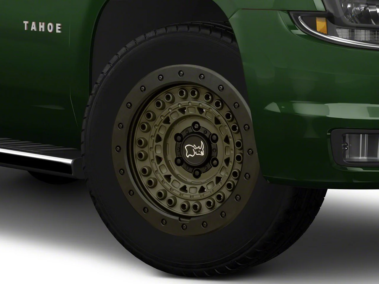 Black Rhino Barricade Olive Drab Green with Black Rock Guard 6-Lug Wheel; 20x9; 0mm Offset (15-20 Tahoe)