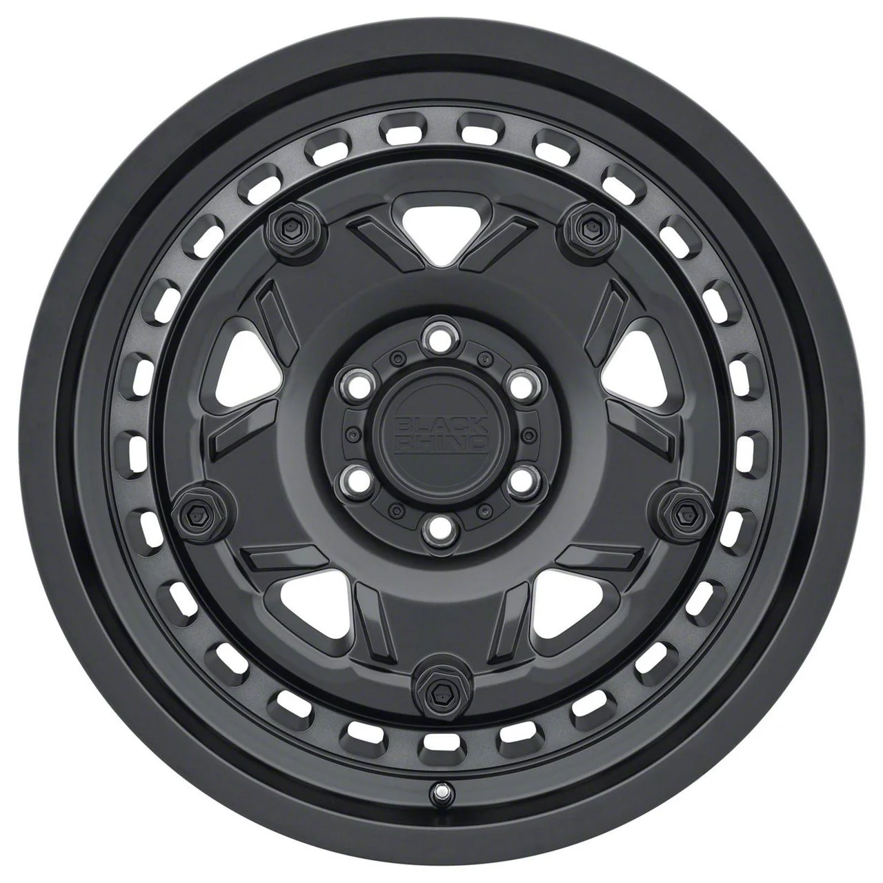 Black Rhino Grange Matte Black with Machined Tint Ring 6-Lug Wheel; 17x8.5; -18mm Offset (19-23 Ranger)