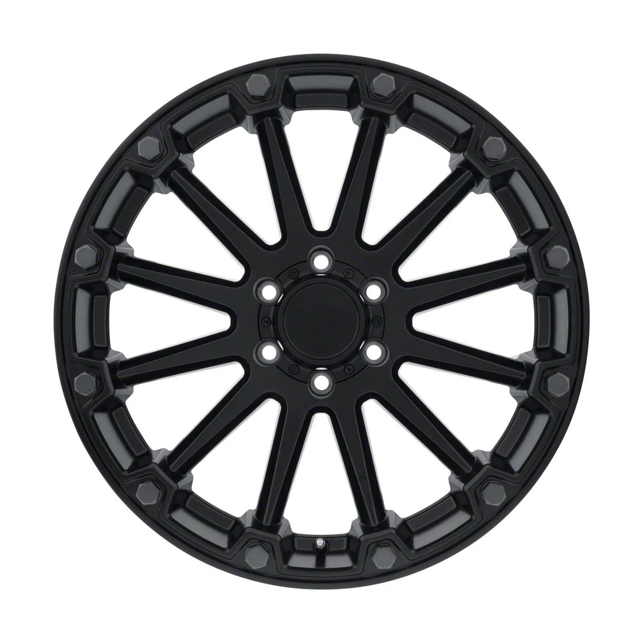 Black Rhino Pinnacle Semi Gloss Black with Gunmetal Bolts 6-Lug Wheel; 17x8.5; -18mm Offset (19-23 Ranger)