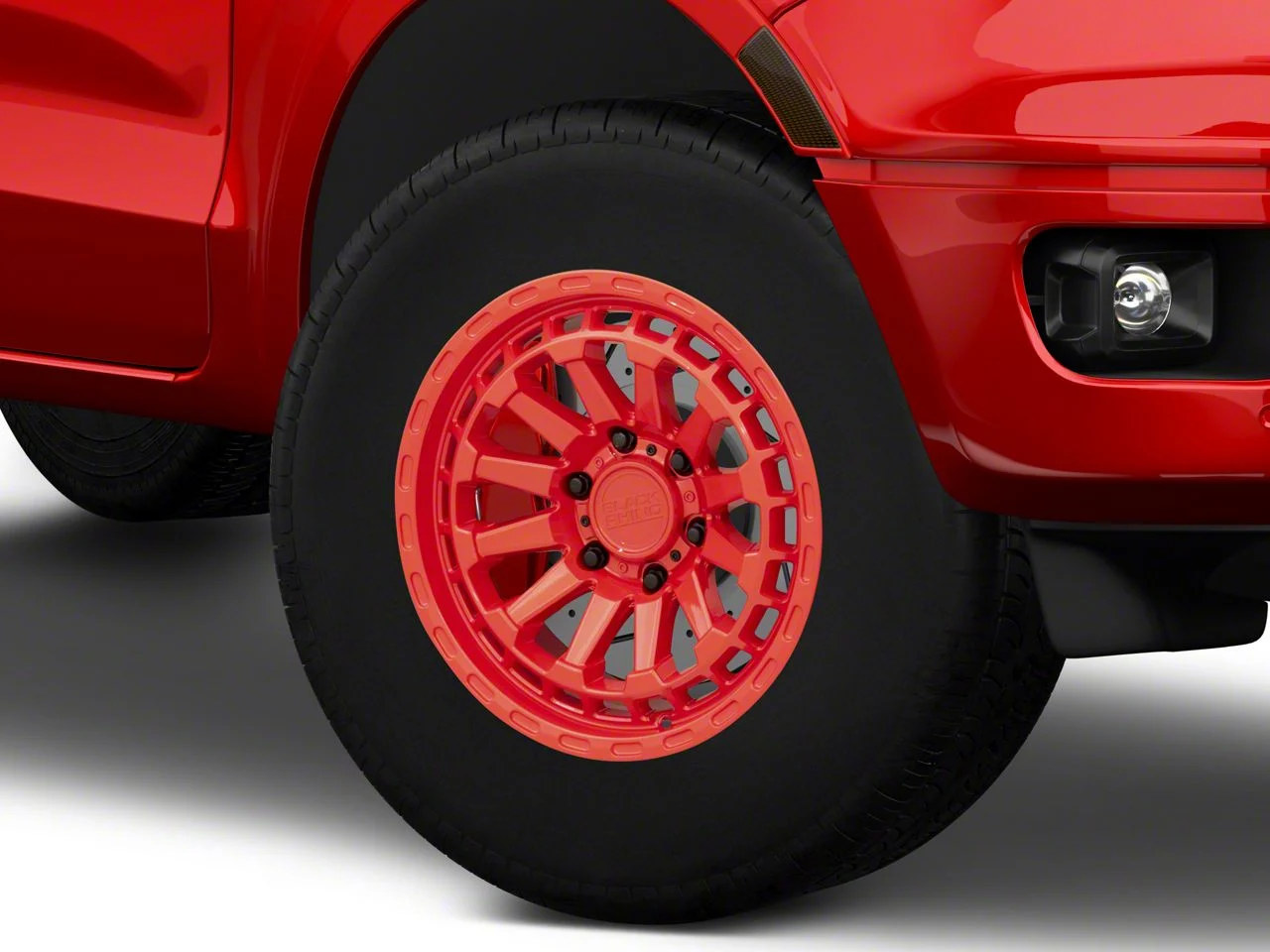 Black Rhino Raid Gloss Red 6-Lug Wheel; 17x8.5; -18mm Offset (19-23 Ranger)