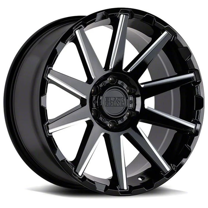 Black Rhino Typhoon Gloss Black Milled 6-Lug Wheel; 17x9.5; -18mm Offset (19-23 Ranger)