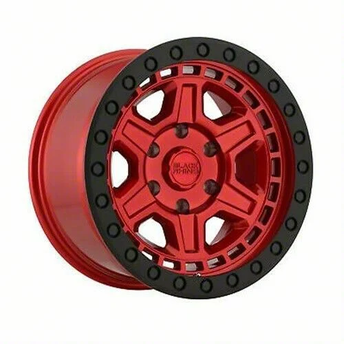 Black Rhino Reno Candy Red with Black Bolts 6-Lug Wheel; 17x9; 0mm Offset (14-18 Sierra 1500)