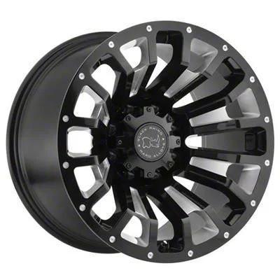 Black Rhino Pinatubo Gloss Black Milled 8-Lug Wheel; 17x9.5; 6mm Offset (20-26 Sierra 2500 HD)