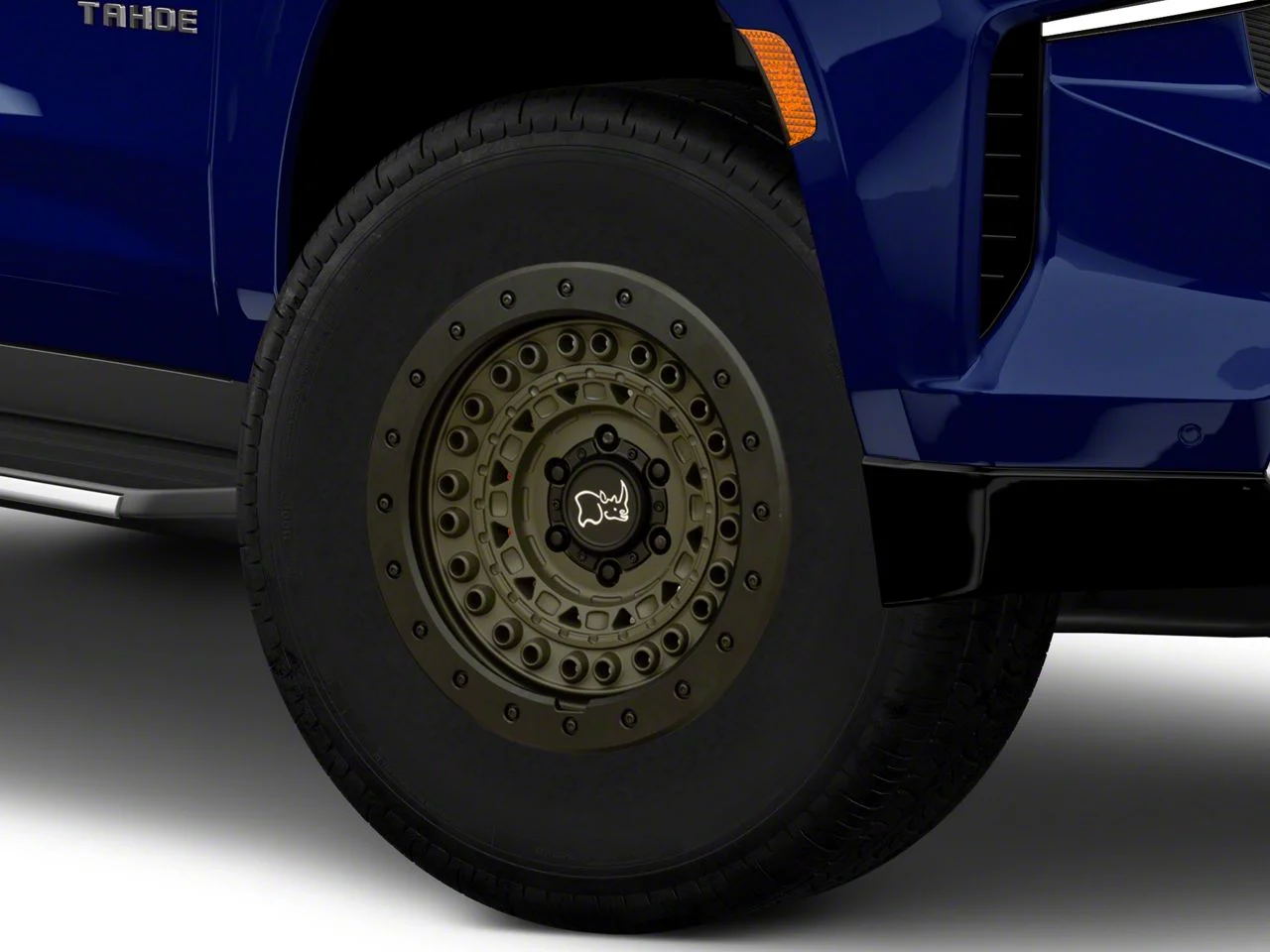 Black Rhino Barricade Olive Drab Green with Black Rock Guard 6-Lug Wheel; 17x8.5; 0mm Offset (21-26 Tahoe)