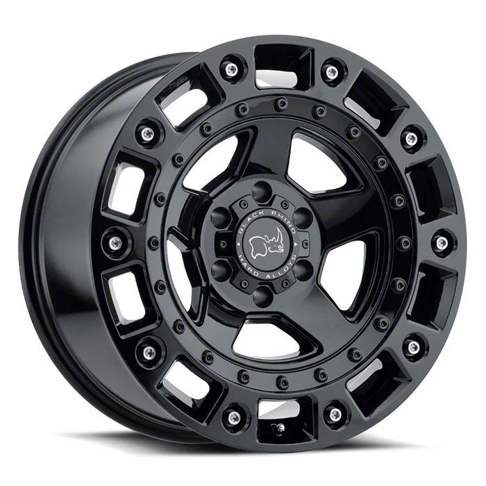 Black Rhino Cinco Gloss Black with Stainless Bolts 6-Lug Wheel; 18x9.5; -18mm Offset (21-26 Tahoe)