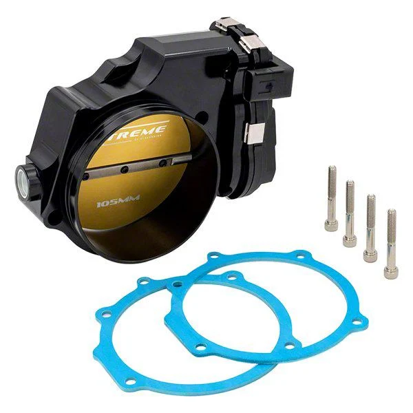 BLOX Racing 105mm Billet Throttle Body; Black Anodized (15-23 6.2L HEMI Challenger)