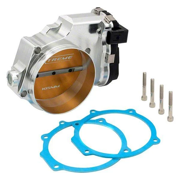 BLOX Racing 105mm Billet Throttle Body; Silver Anodized (15-23 6.2L HEMI Challenger)