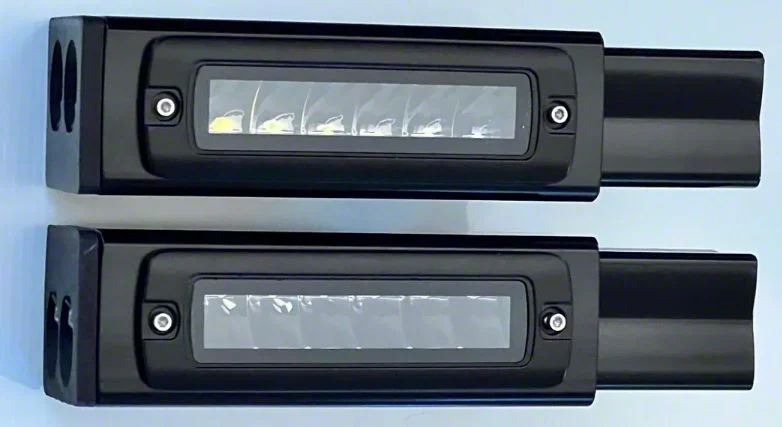 BMC Lights 3-Inch Hitch Bar Lighting Kit with Race Sport 7-Inch Blackout Series Lights; Flood Beam (17-26 F-250 Super Duty)