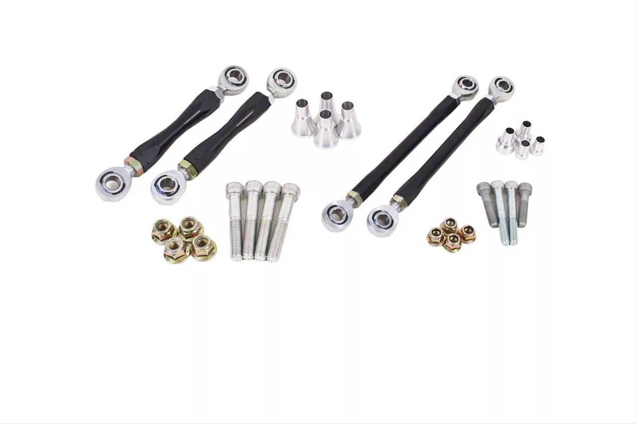 BMR Adjustable End Link Kit for Front and Rear Sway Bars; Black (08-23 Challenger)