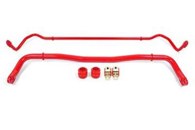 BMR Non-Adjustable Front and Rear Sway Bars; Red (08-23 Challenger)