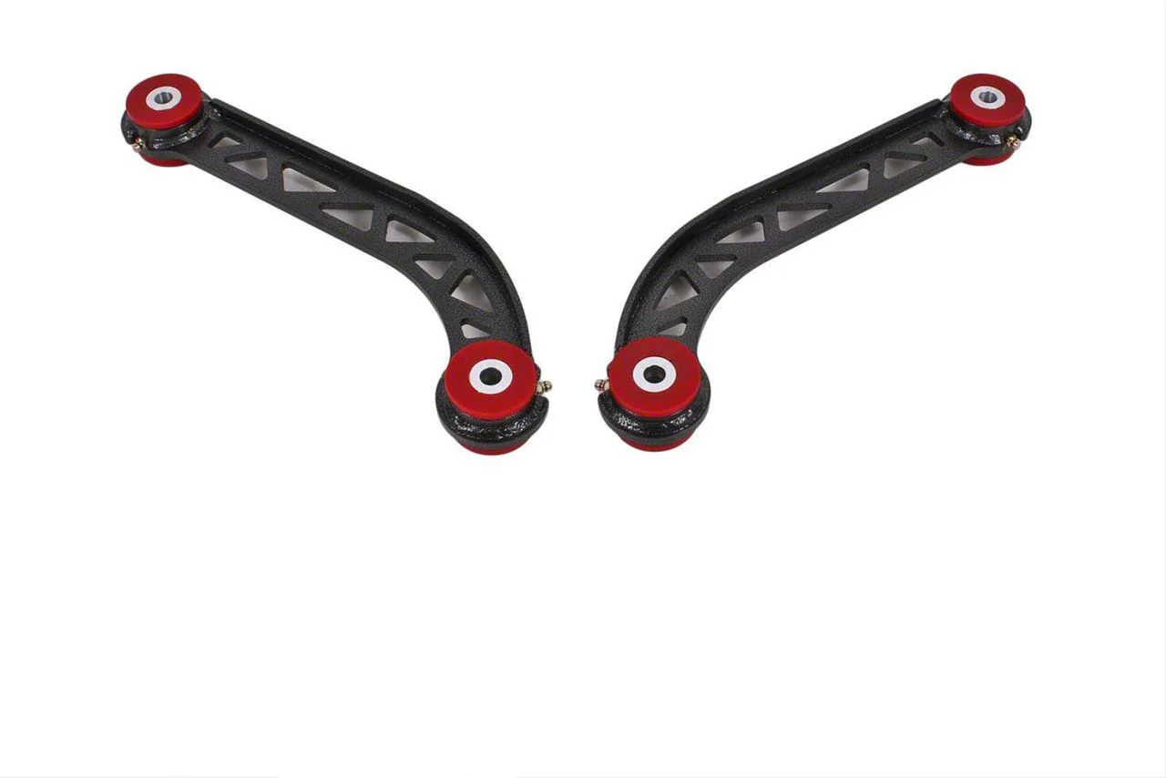 BMR Non-Adjustable Upper Control Arms; Polyurethane Bushings; Black Hammertone (08-23 Challenger)
