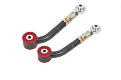 BMR On-Car Adjustable Upper Trailing Arms; Polyurethane/Rod End Combo; Black Hammertone (08-23 Challenger)