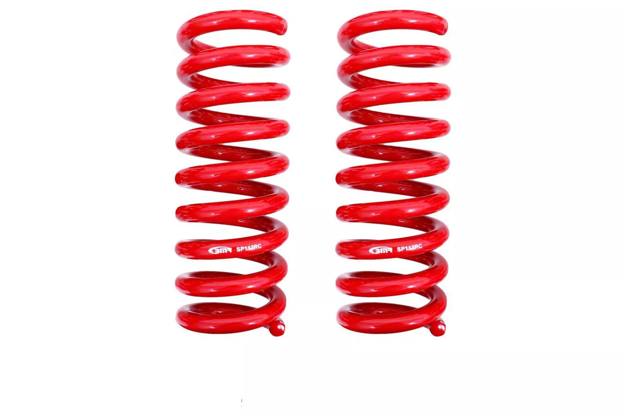 BMR Rear Lowering Springs; Performance Version; Red (08-23 V8 HEMI Challenger)