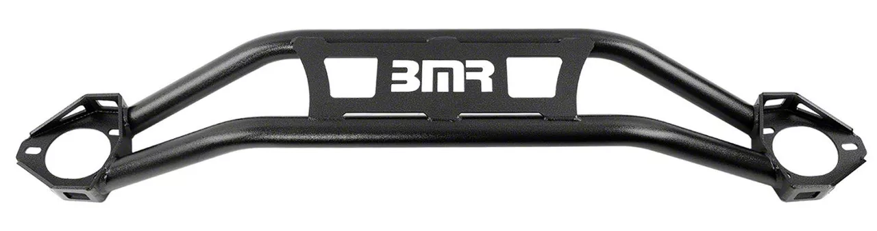 BMR Twin Tube Design Front Strut Tower Brace; Black Hammertone (08-23 V8 HEMI Challenger w/o Shaker Hoods, Excluding 6.2L HEMI & T/A)